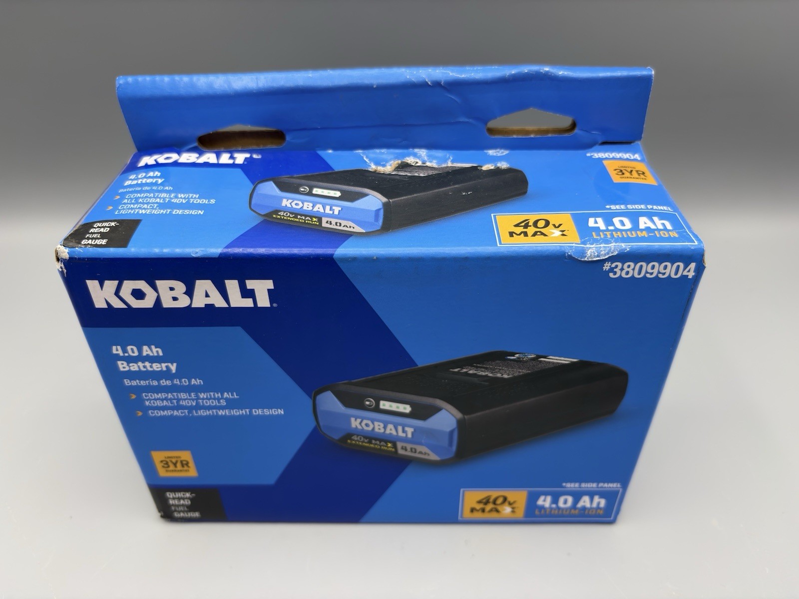 Kobalt 4.0AH 40v Max Battery (3809904) *NEW* Free Shipping