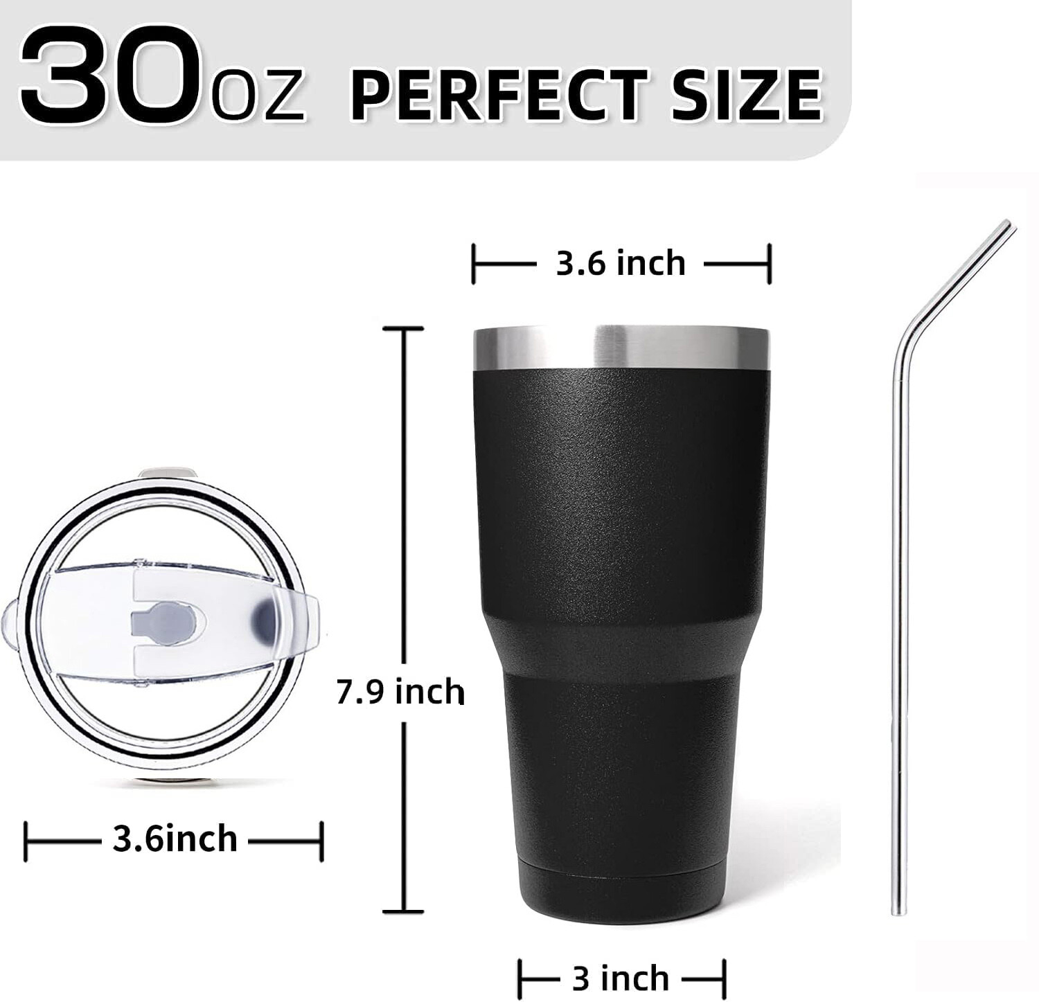 30OZ Tumbler, Set of 2 Stainless Steel Vacuum Insulated Coffee Travel Mug Gift