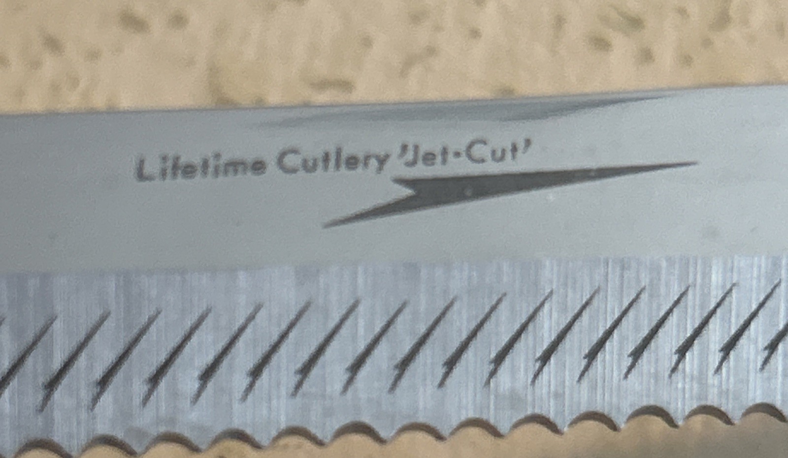 Vintage Lifetime Cutlery Jet Cut Stainless Japan D-400 Steak Knife
