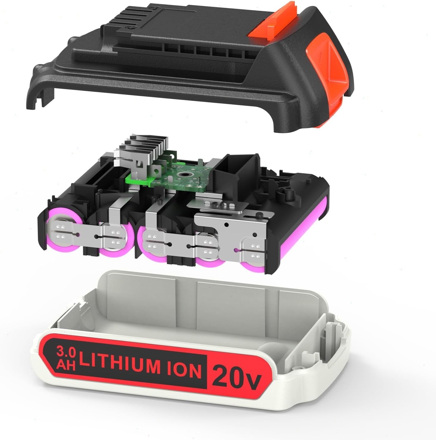 2 Pack 20V Lithium-ion 1.5Ah Battery for BLACK DECKER 20 Volt LBXR20 LBX20 LB20