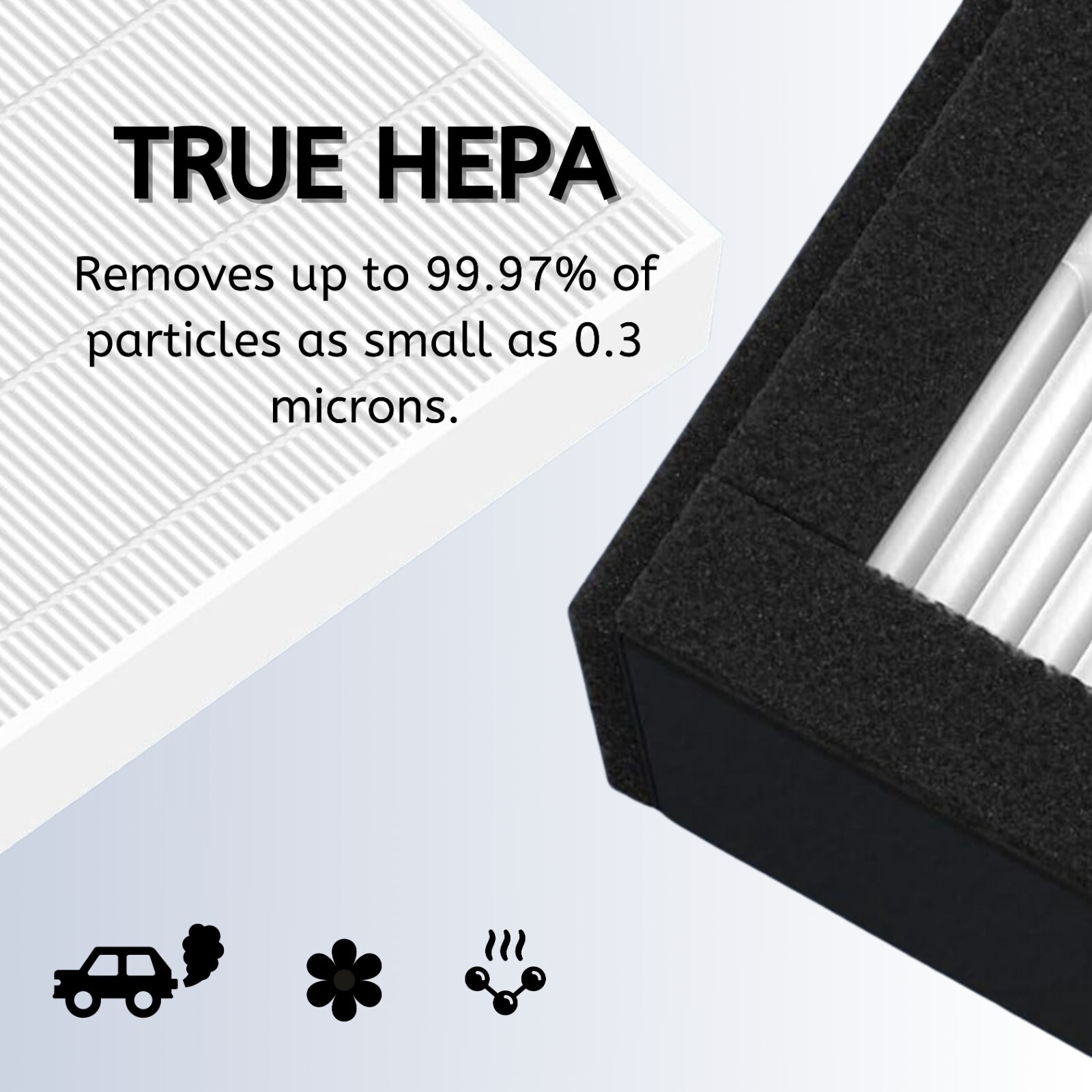 Nispira 182550 Filter Replacement for Bionaire BAP536UV-U Air Purifier, 2 Packs