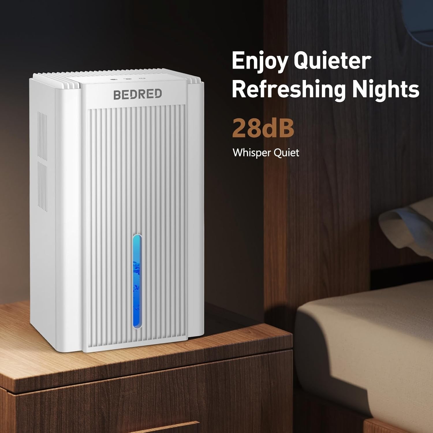 Dehumidifier, 95OZ Dehumidifier for Home 1000 Sq.Ft – Quiet with Auto Shut Off &