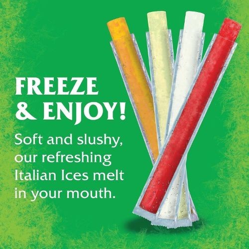 Wyler’s Authentic Italian Ice 2oz bars 96ct Fat Free Freezer-Assorted Flavors
