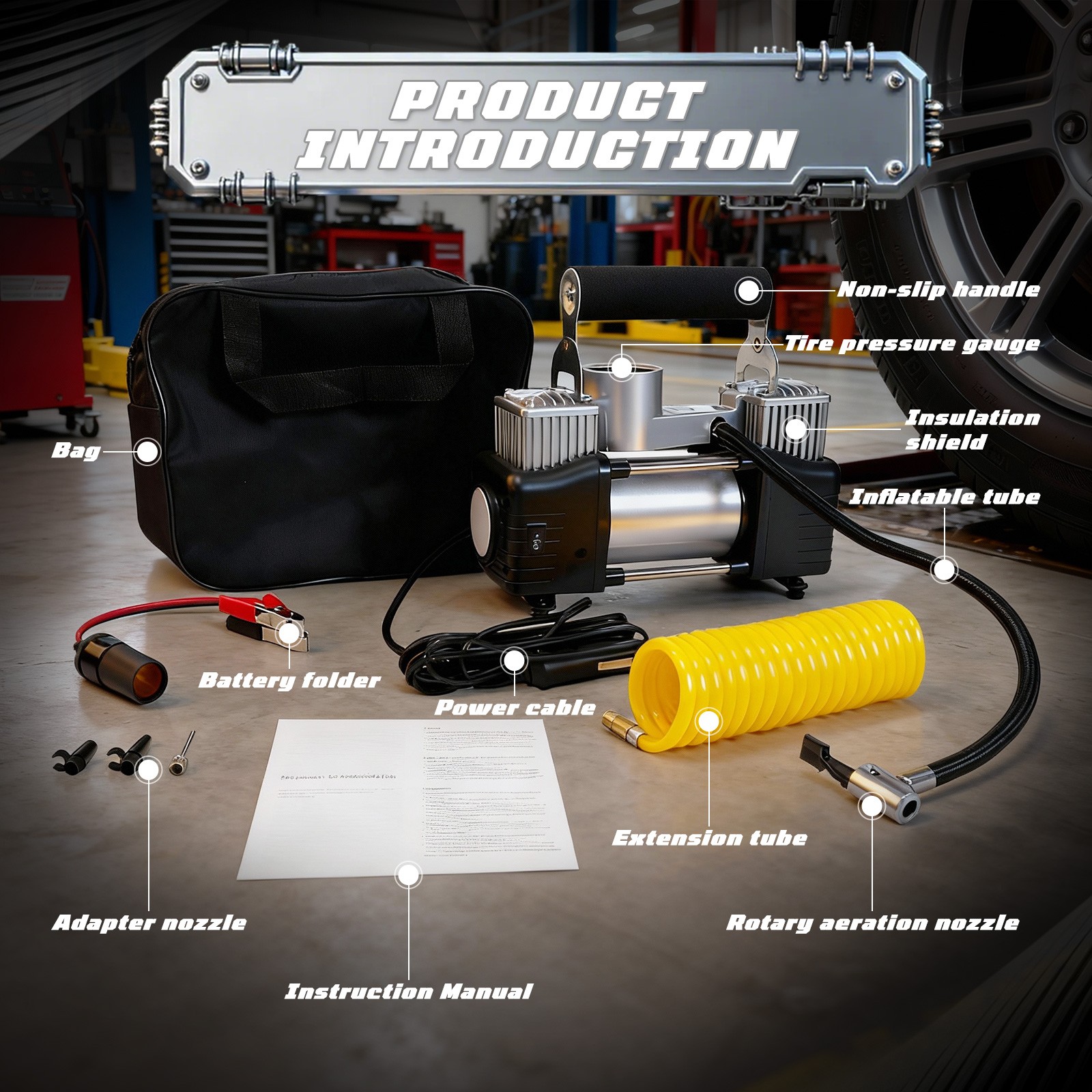 150 PSI Digital Display Tire Inflator Car Air Pump Compressor Portable Auto 12V