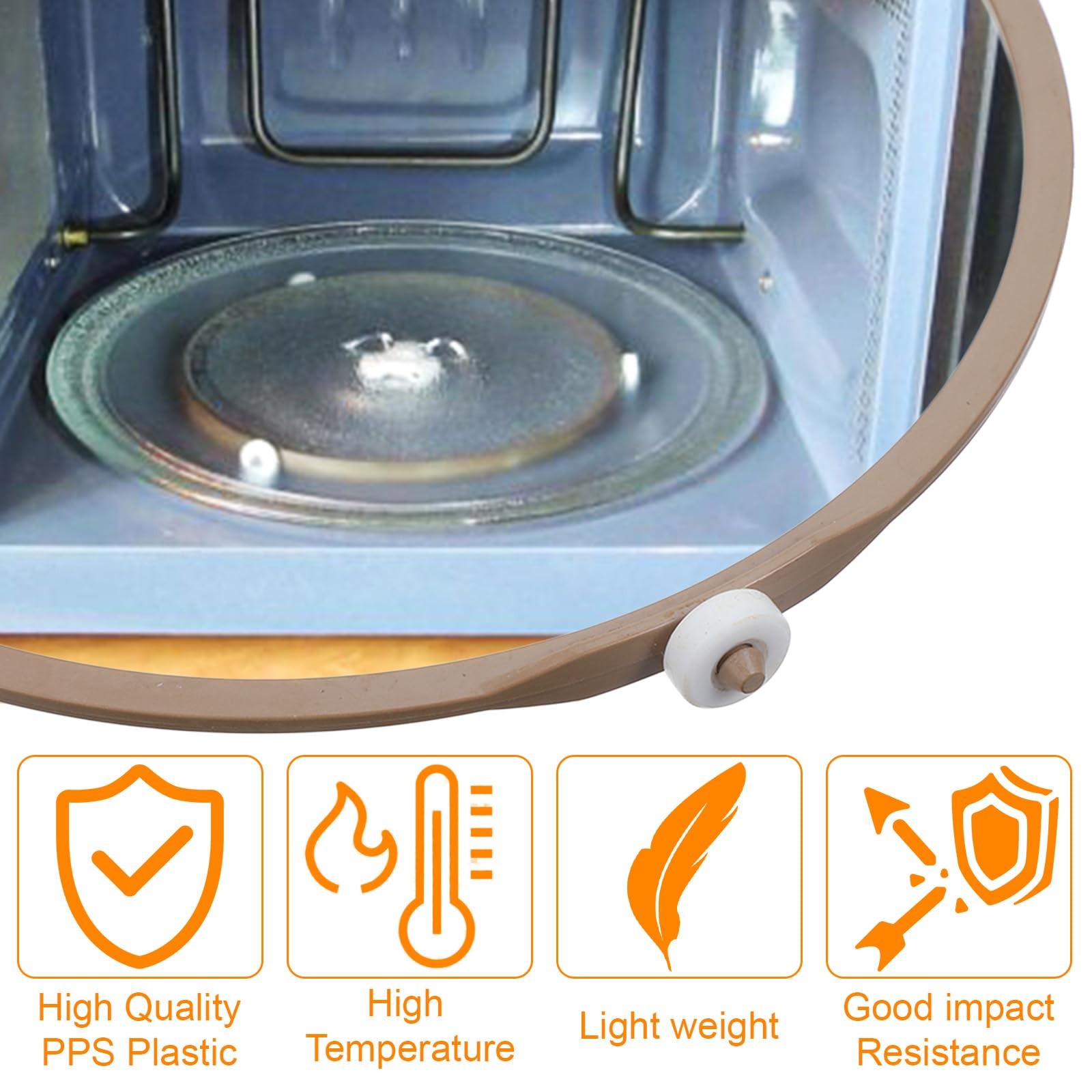 Microwave Turntable Ring Replacement 7.09 Inch Abs Plastic Rotating Ring with…
