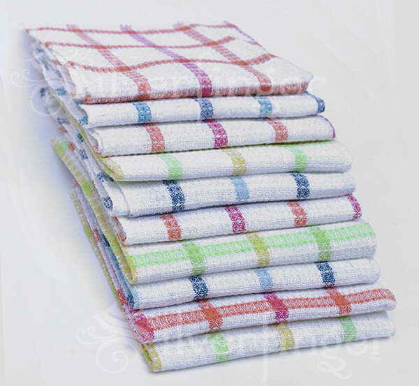 3 DISH TOWELS 100% COTTON Cloth Multipurpose Household Cleaning Tea Towels 12×12