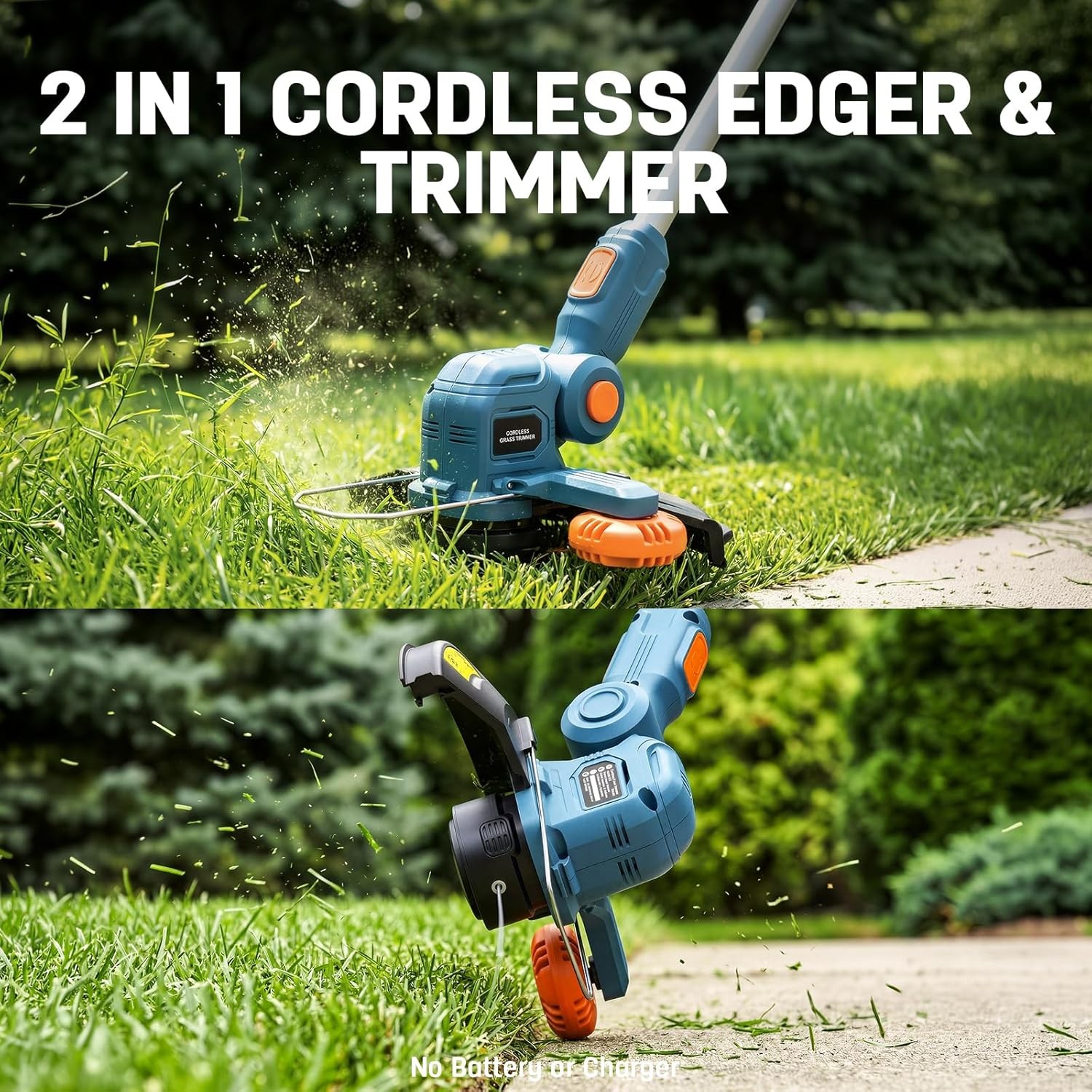 12″ Cordless 2-in-1 String Trimmer Compatible with Makita 18V Battery(Tool Only)