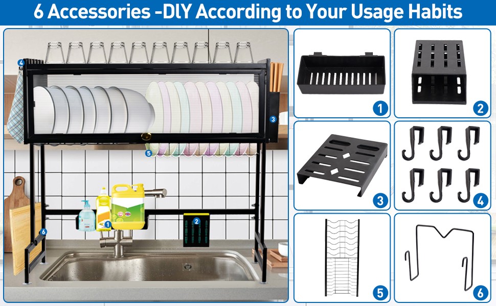 Dish Drying Rack Large Over The Sink Dish Drainer Drying Rack Kitchen Organizers