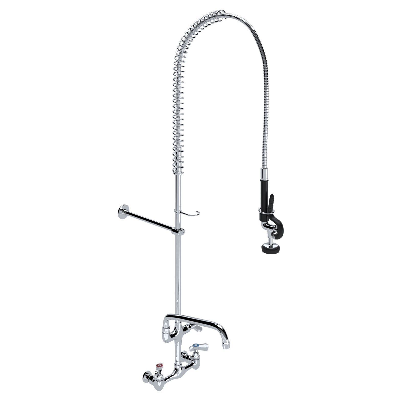 AmGood Wall-Mounted Pre-Rinse Assembly with 8 in. Centers & 12 in. Add On Faucet