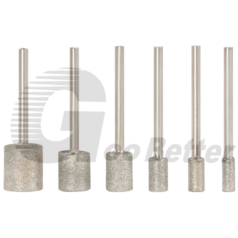 6mm-25mm Cylindrical Diamond Burr Grinding Drill Bits For Rotary Tool 6mm Shank