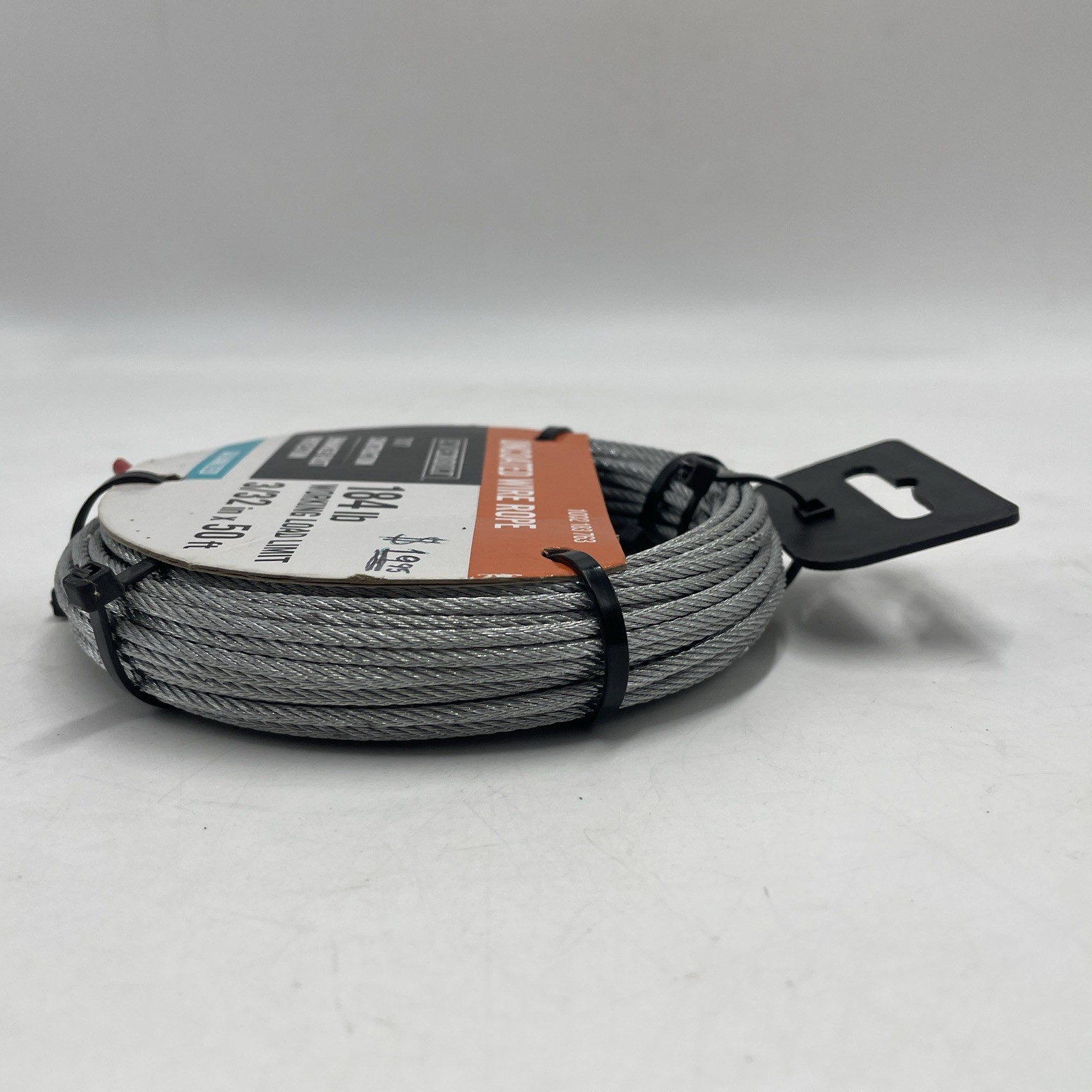 Everbilt Vinyl Uncoated Galvanized Wire Rope 3/32″ x 50Ft.