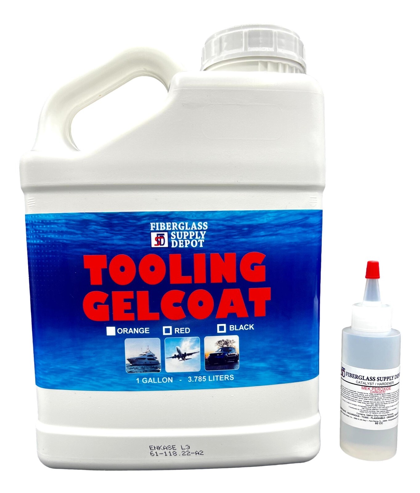 FSD Red Tooling Gelcoat Gallon with 60cc Hardener (MEKP)