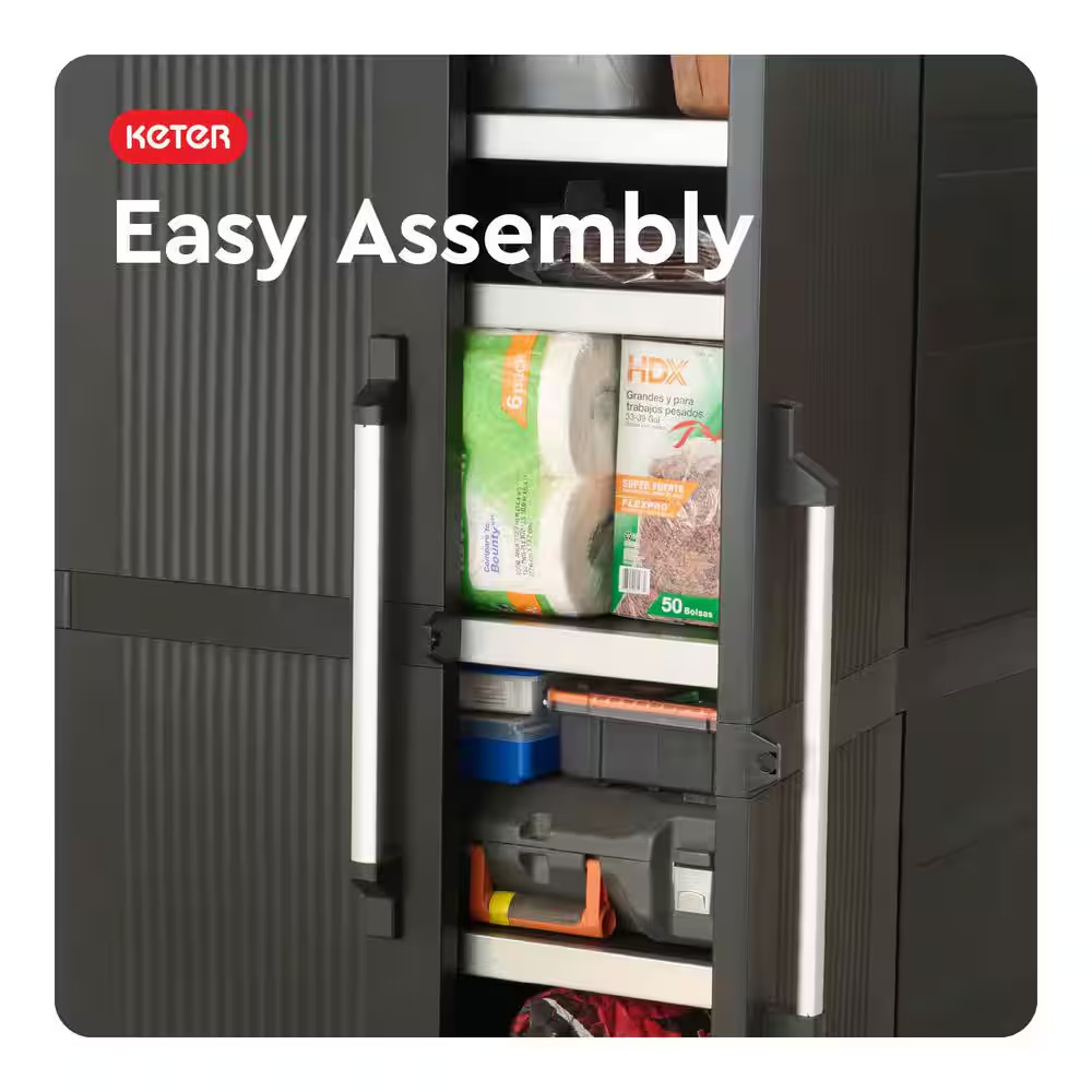 Premium One 35 In. W X 71.7 In. H. X 18.5 In. D 5-Shelf Resin Freestanding Cabin