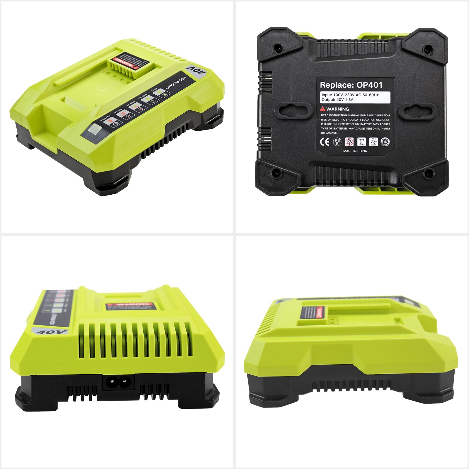 Rapid OP401 Charger For Ryobi 40V 6.0Ah Battery 40 Volt Lithium OP4050 OP40602