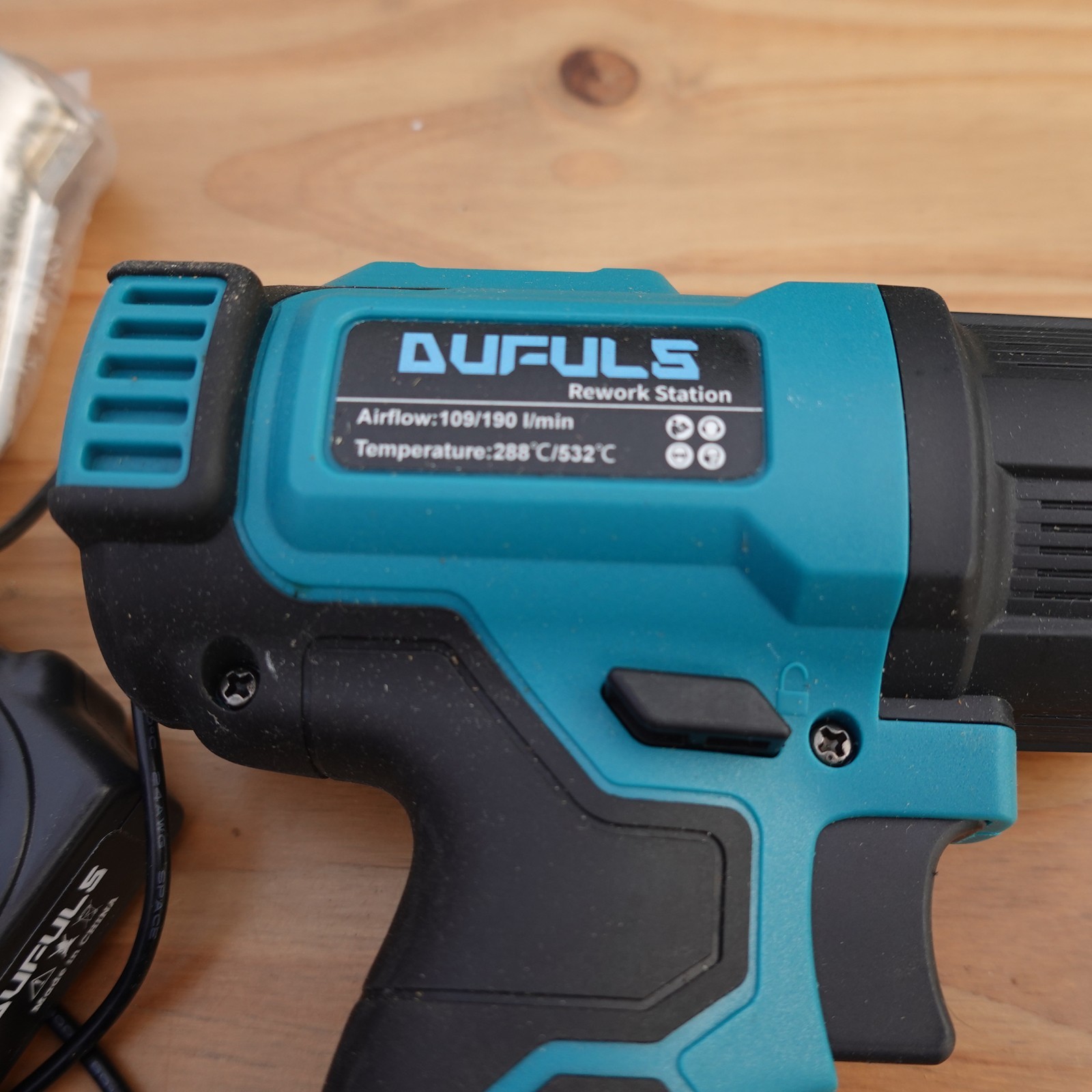 Cordless Heat Gun Hot Air Gun 21V Max Li-ion Battery W/3 Nozzles