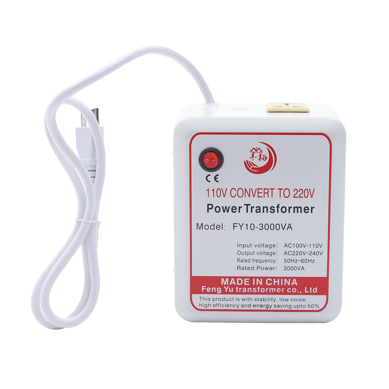 Step-Up 110V To 220V Transformer Converter 3000W Fit 220V Electric Appliances