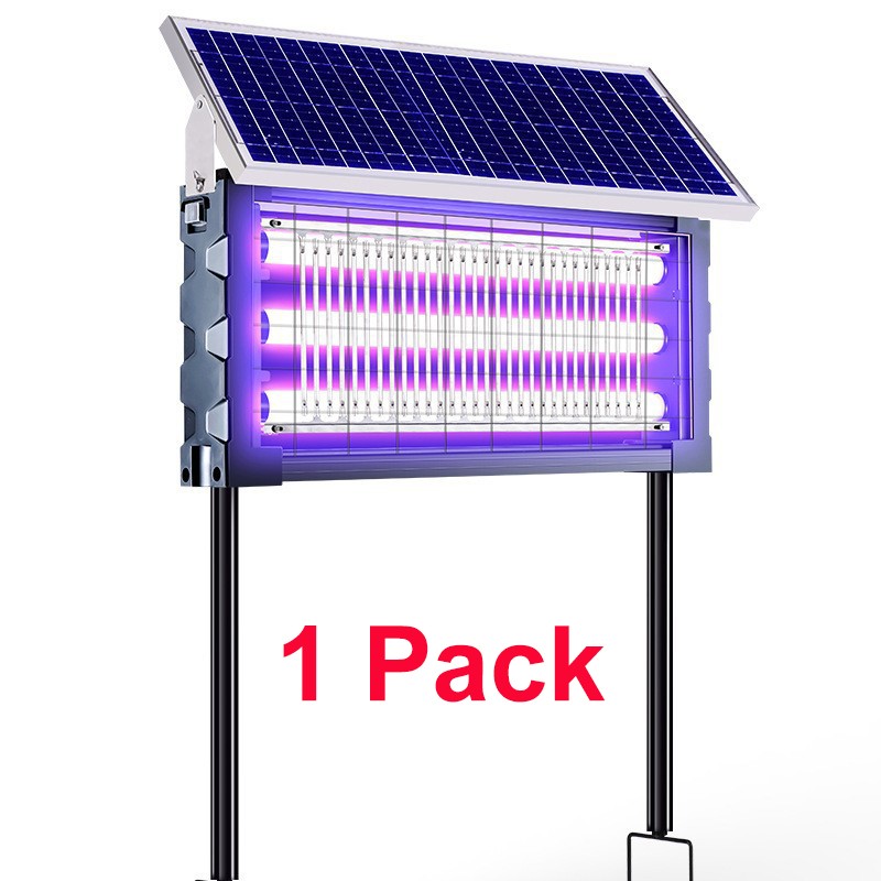 Solar Bug Zapper Outdoor Mosquito Zapper 4500V Waterproof Electric Fly Zapper US