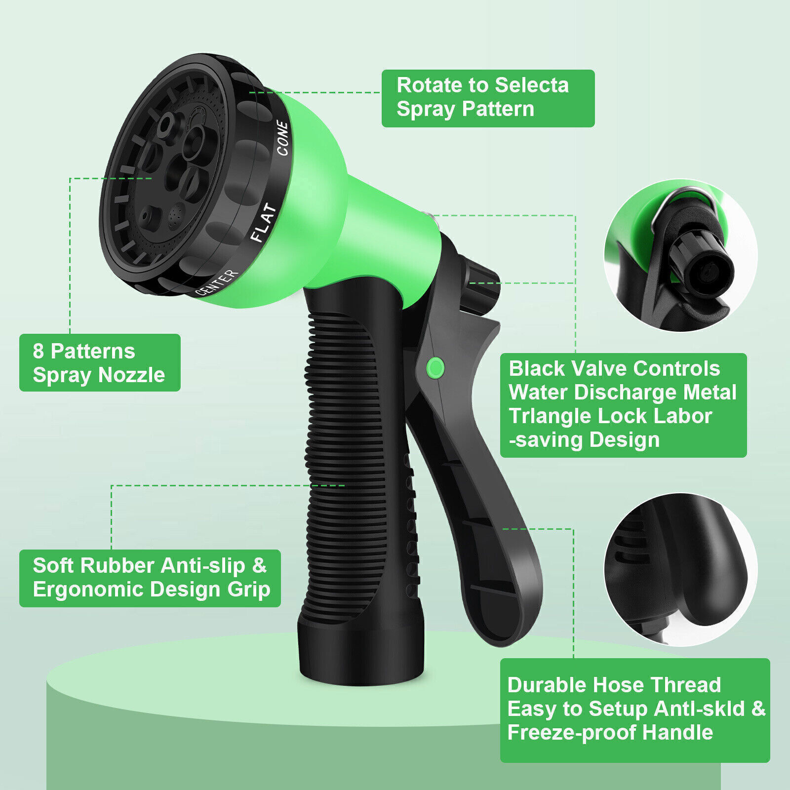 Expanding Expandable Flexible Garden Water Hose w/Spray Nozzle 25FT 50FT 100FT