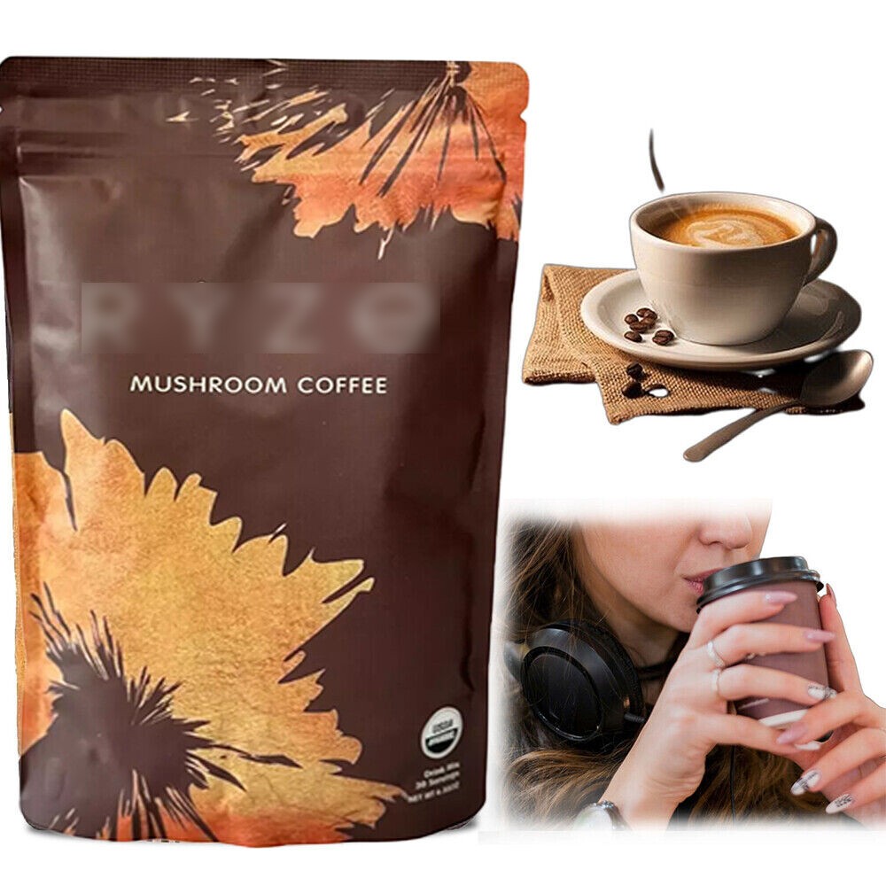 Upgrade Mushroom Coffee USDA Organic with 6 Adaptogenic Mushrooms 30 servings