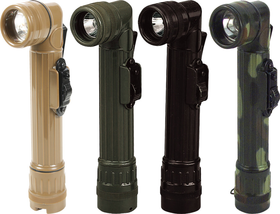 Mini Angle Head Tactical Flashlight AA Battery Army Military Campers Light 6″