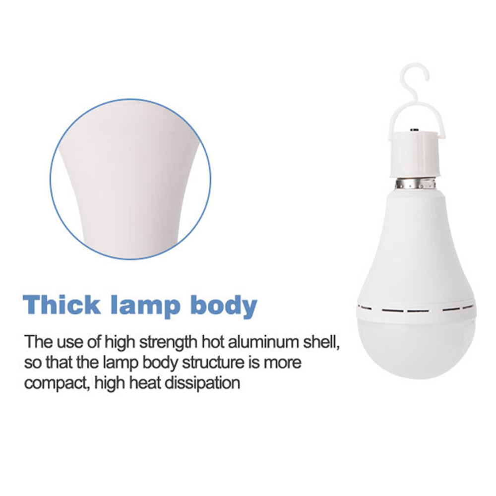 4Pcs LED Rechargeable Emergency Light Bulb 60W Equivalent 1200mAh Battery Backup