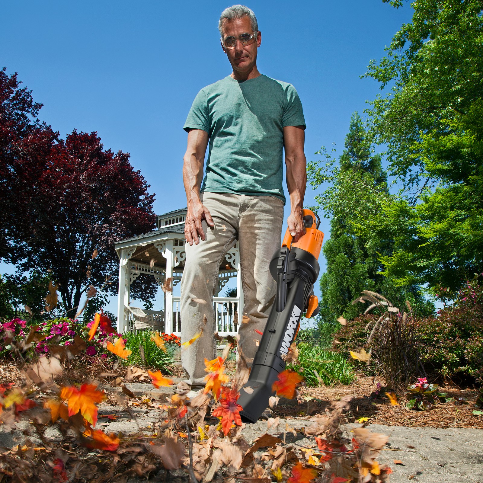 WG509 Worx TRIVAC 3-In-1 Electric Leaf Blower/Mulcher/Vacuum with Metal Blade