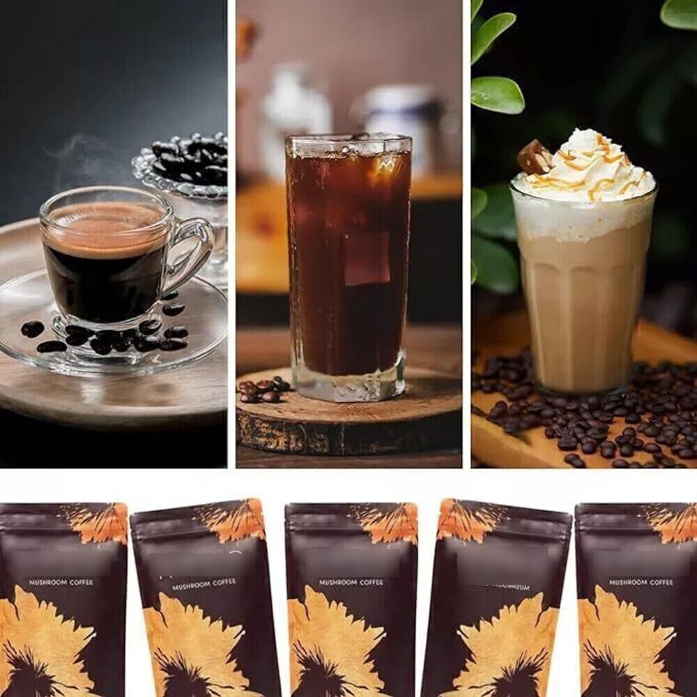 Upgrade Mushroom Coffee USDA Organic with 6 Adaptogenic Mushrooms 30 servings