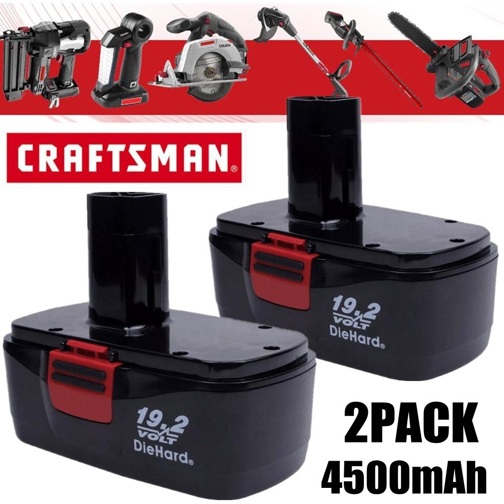 2Pack for Craftsman 19.2 Volt 11375 Battery C3 DieHard 130279005 11376 / Charger