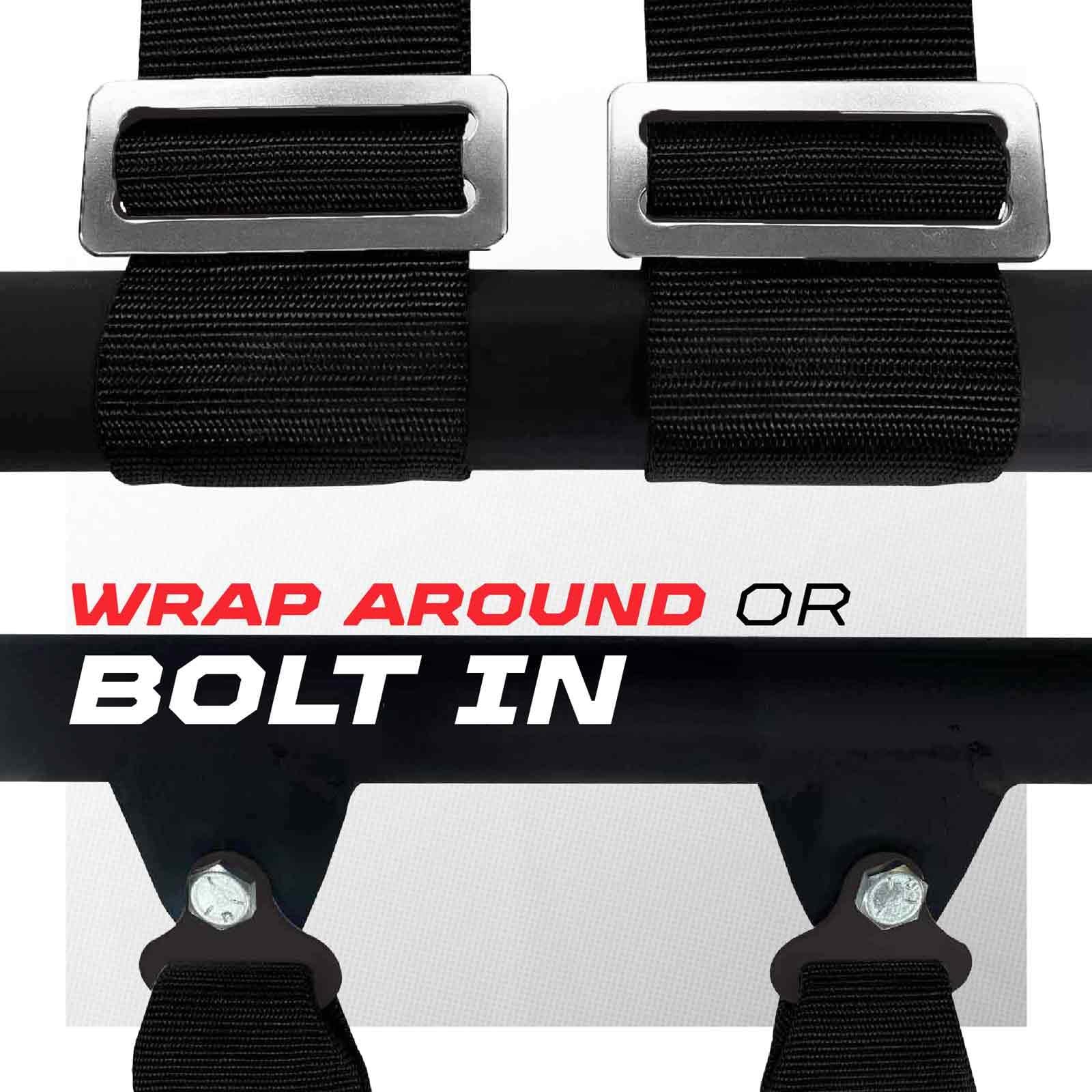 1pc Black 5 Point Harness for Bucket Seat, Latch Release, 9 Color Options, Ra…
