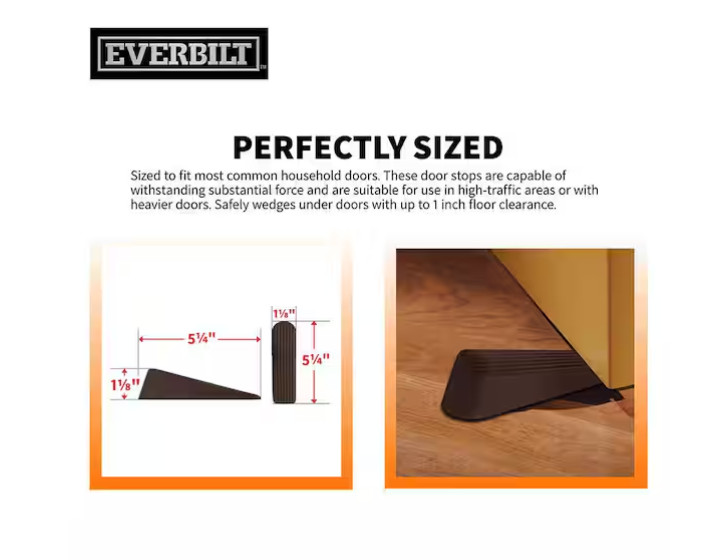 Brown Rubber Door Stops (2 per Pack)