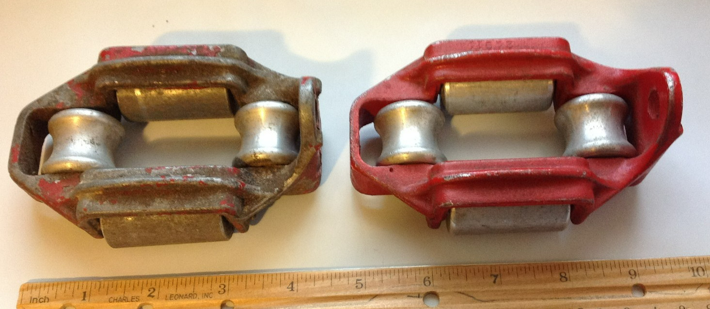 2 Small Fairleads Winch Cable Pulling Roller Wire/ Rope Chasing Tool Mechanical