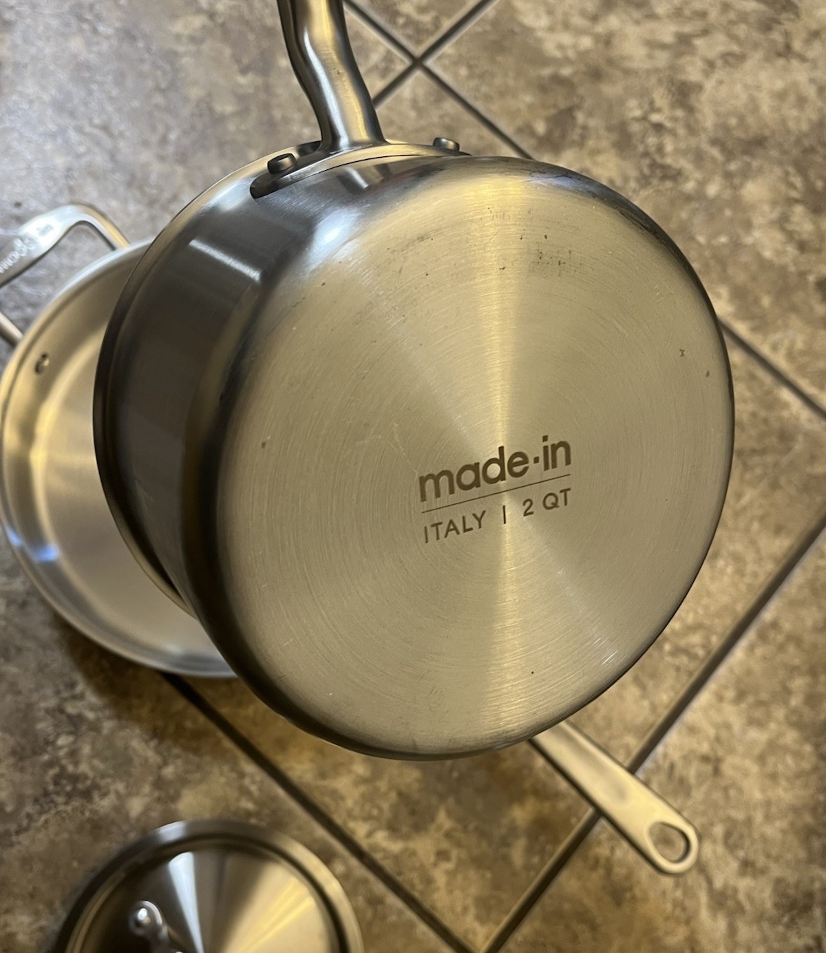 Made In Cookware Stainless 3.5 QT Saute Pan Pot & 2QT Saucepan Made-In Italy