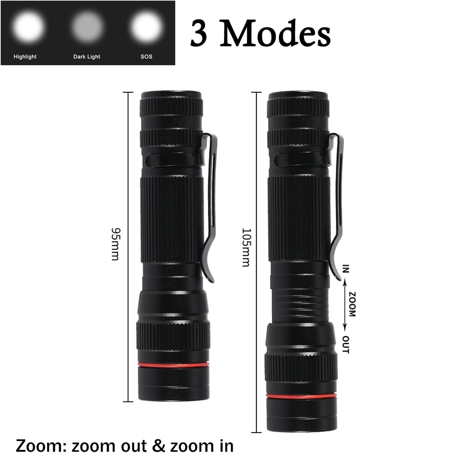 35000000 lumens Small LED Mini Flashlight Pocket Super Bright Torch Rechargeable