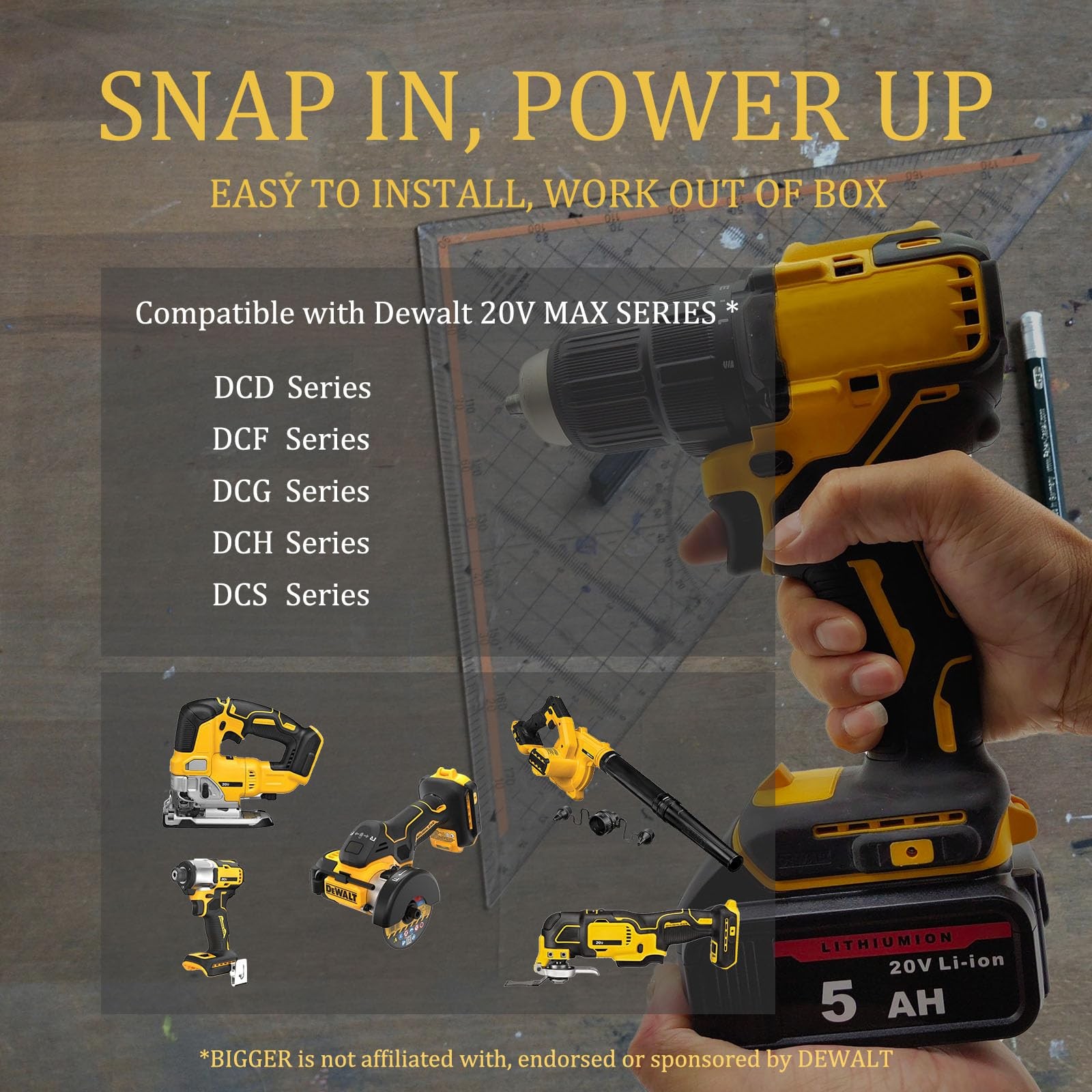 20V 5Ah Battery for Dewalt 20V MAX XR Battery, Used with DeWalt Cordless Powe…