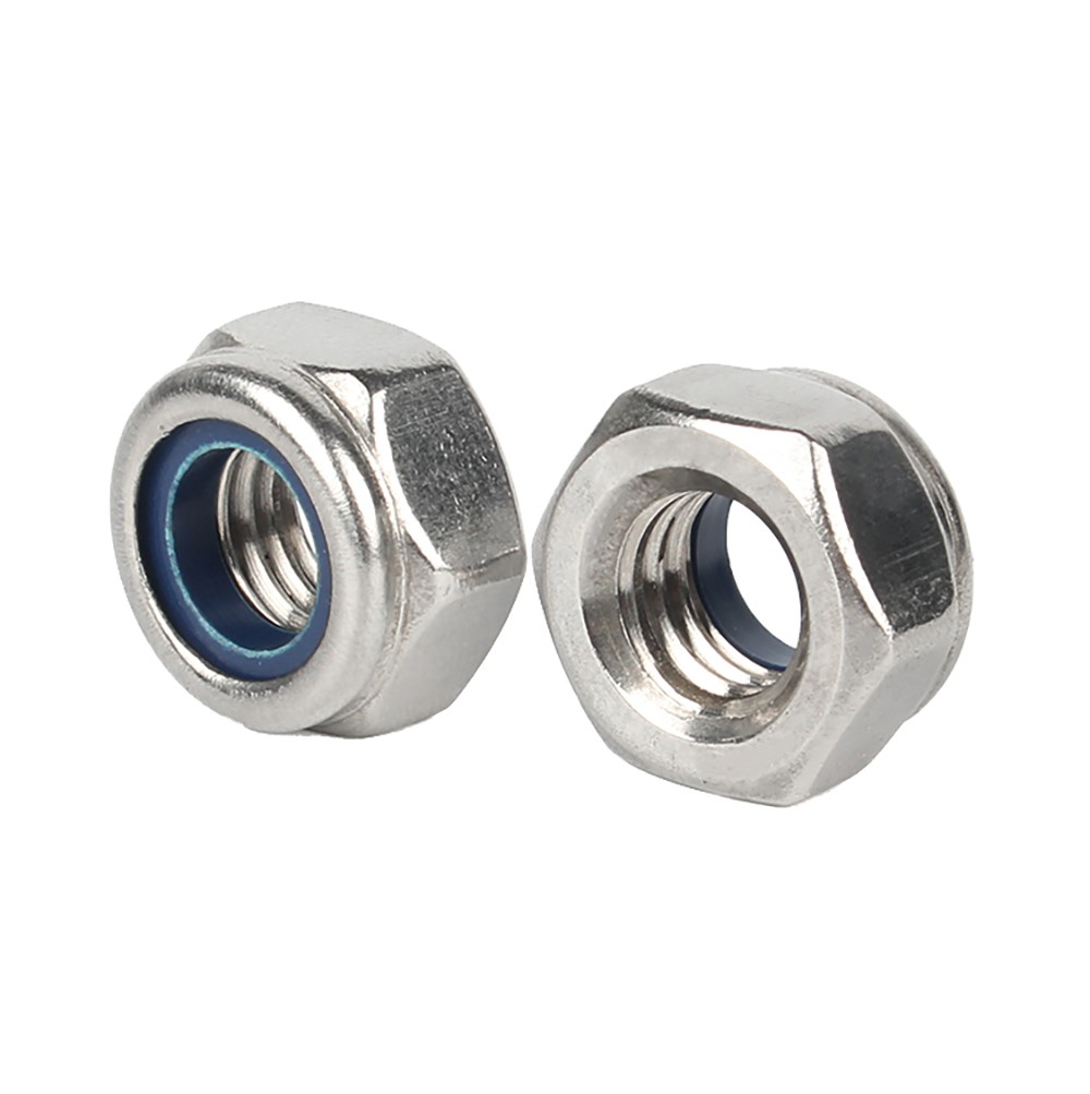 UNC Stainless Steel Nylon Insert Hex Lock Nuts Nylock 4,6,8,10,1/4,5/16,3/8,1/2″