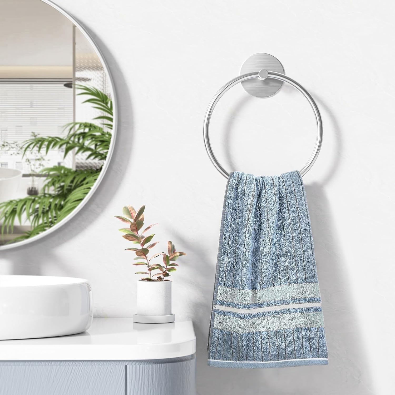 Nickel Brushed Bathroom Towel Ring – Stainless Steel Bathroom Towel Rack