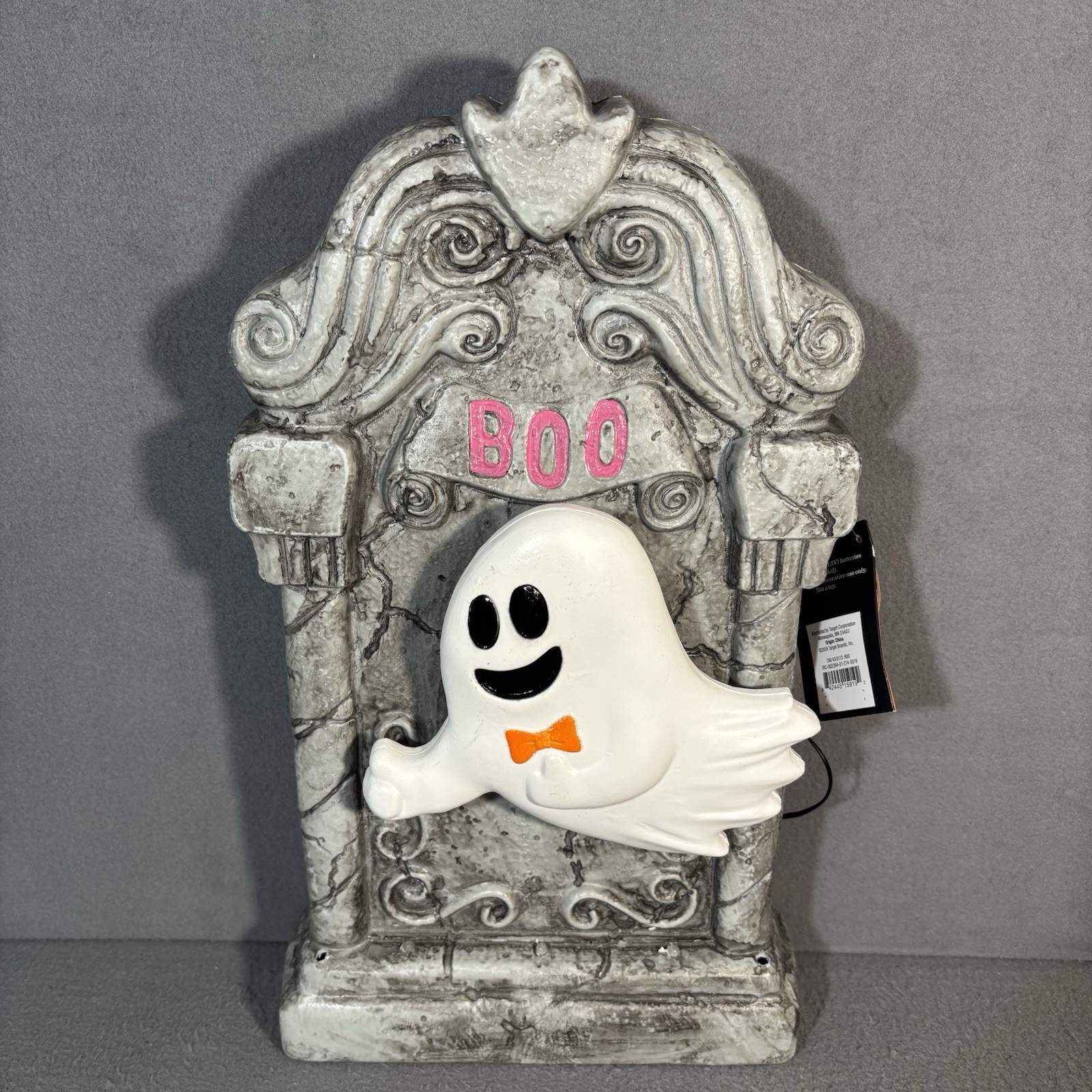 Halloween 16in Light Sound Ghost Tombstone Prop Seasonal Animated Decor Sound