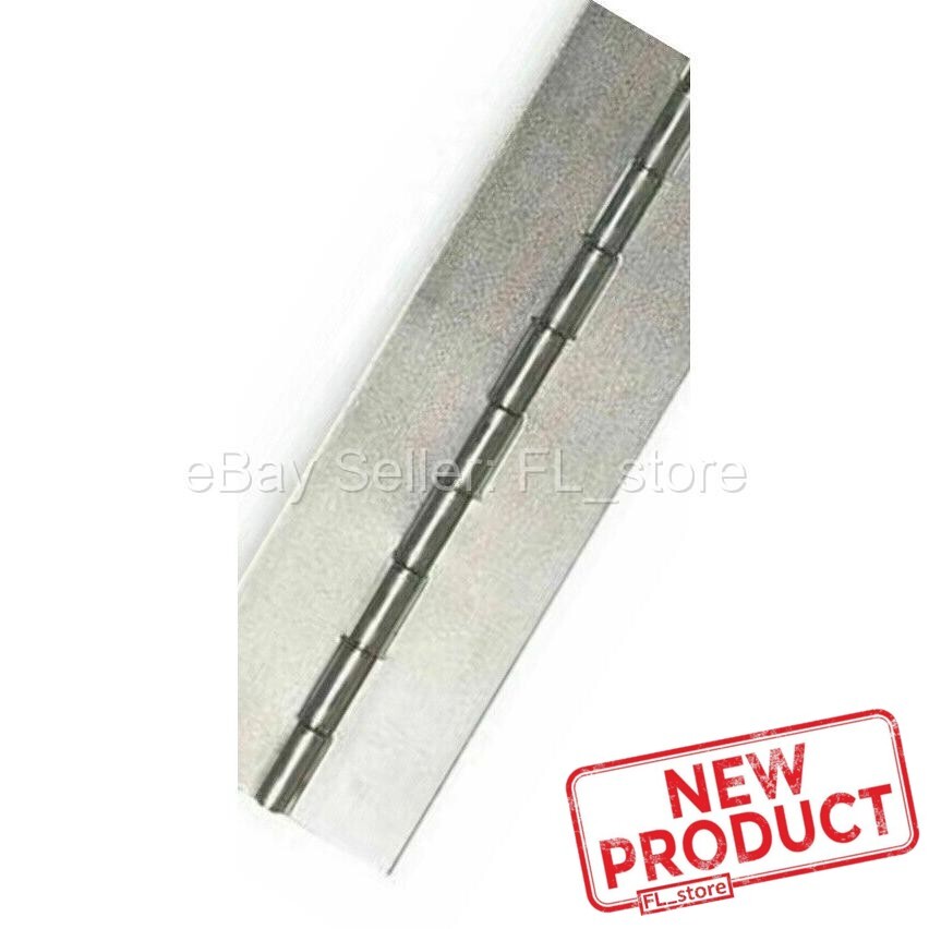 No Holes Piano Hinge 3″ x 60″ Weldable Steel Finish Continuous Nonremovable Pin