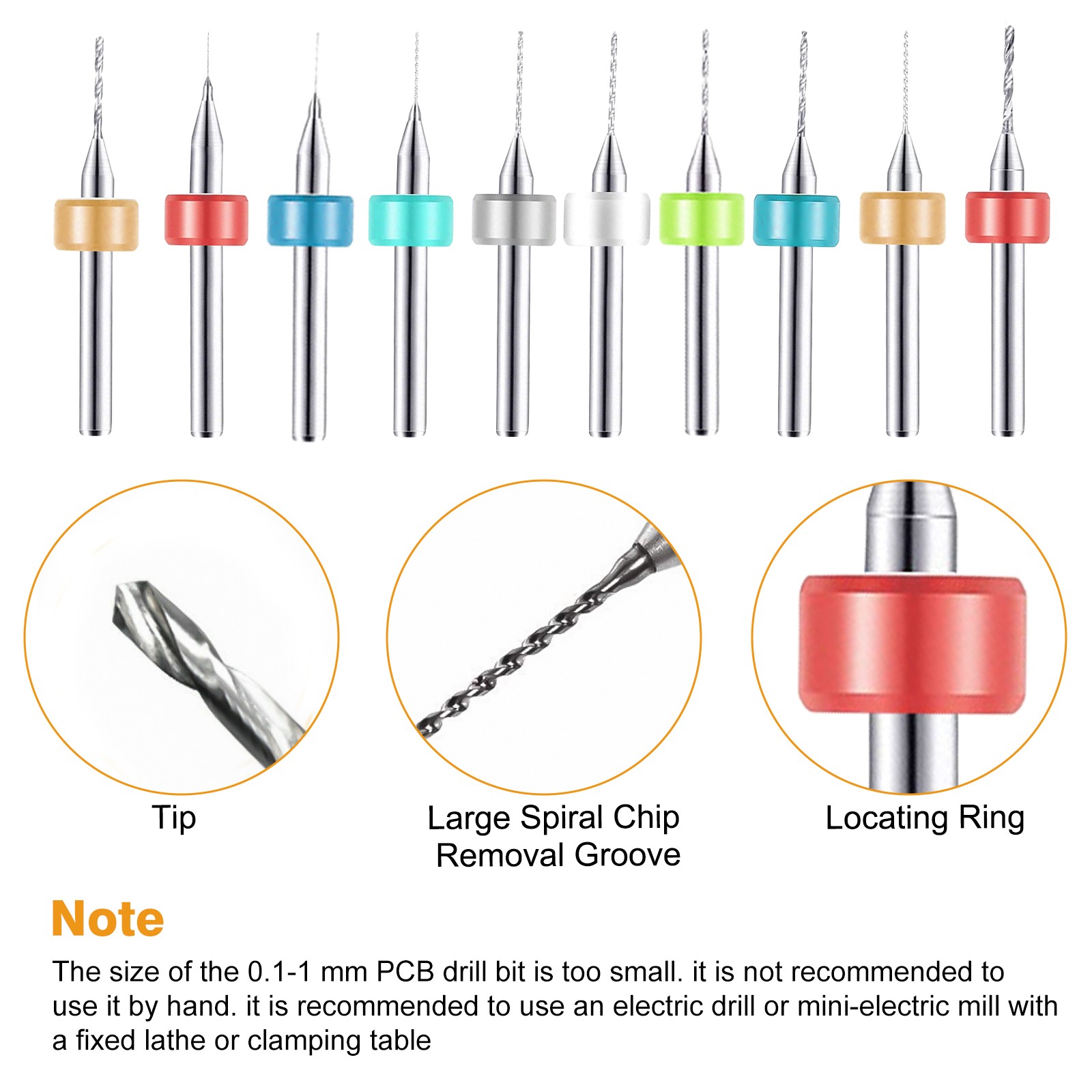 60Pcs Mini Micro Hand Drill Bits Set Small Manual Keyless Chuck Pin Vise Rotary