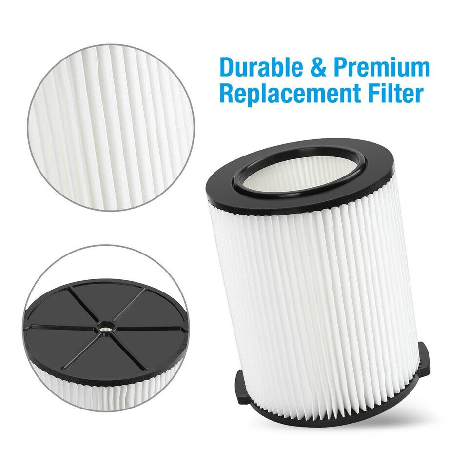 VF4000 Filter Replacement For RIDGID Shop Vac Wet/Dry Washable Vacuum Garage