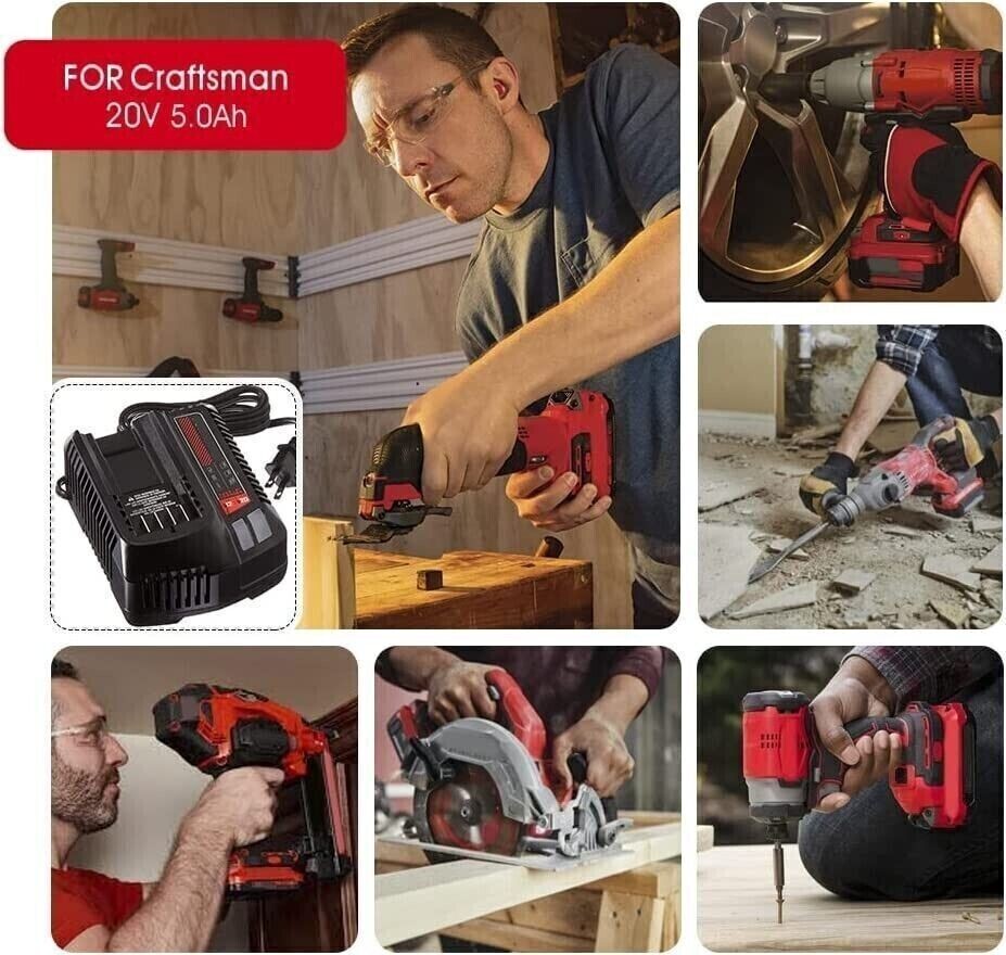 2PACK For Craftsman V20 20 Volt MAX Lithium Battery CMCB204 CMCB202 CMCB201 TOOL