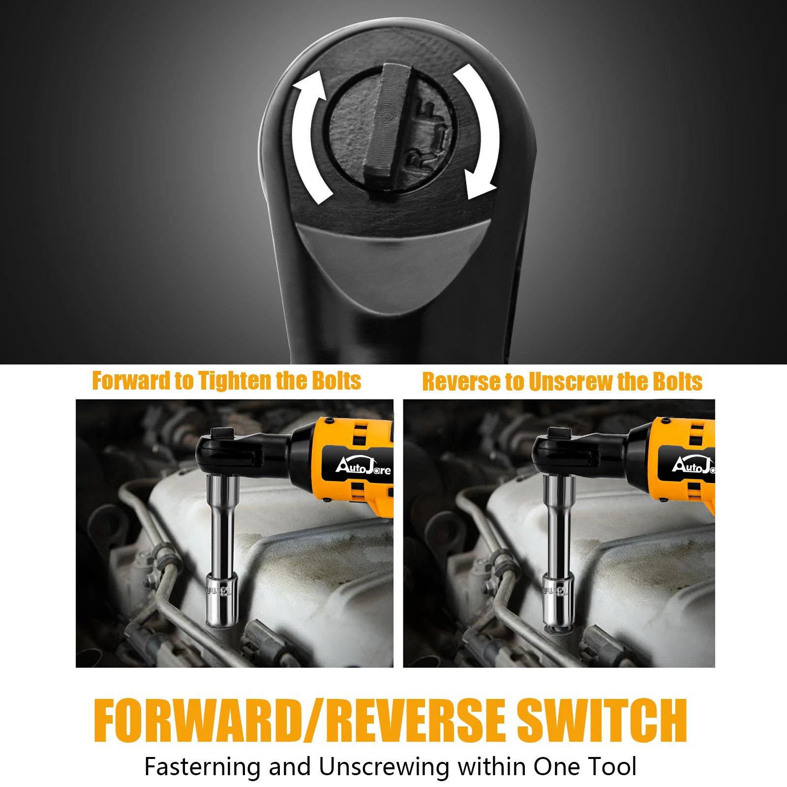 3/8″ Cordless Ratchet Wrench for DEWALT 20V MAX Battery 88NM 65Ft-lbs,No Battery