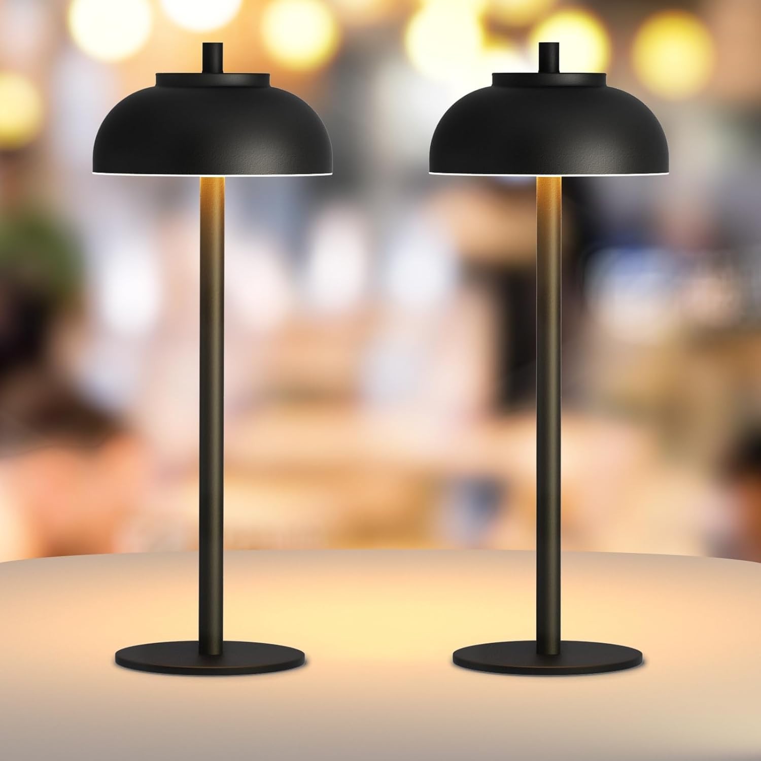 Outdoor Patio Dinner Lighting – Led Cordless Table Lamps Rechargeable 2pk