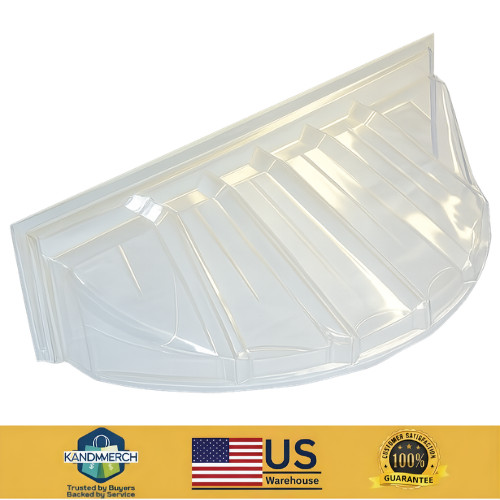 Polyethylene Bubble Window Well Cover 42 x 15 in Lightweight Reversible Clear