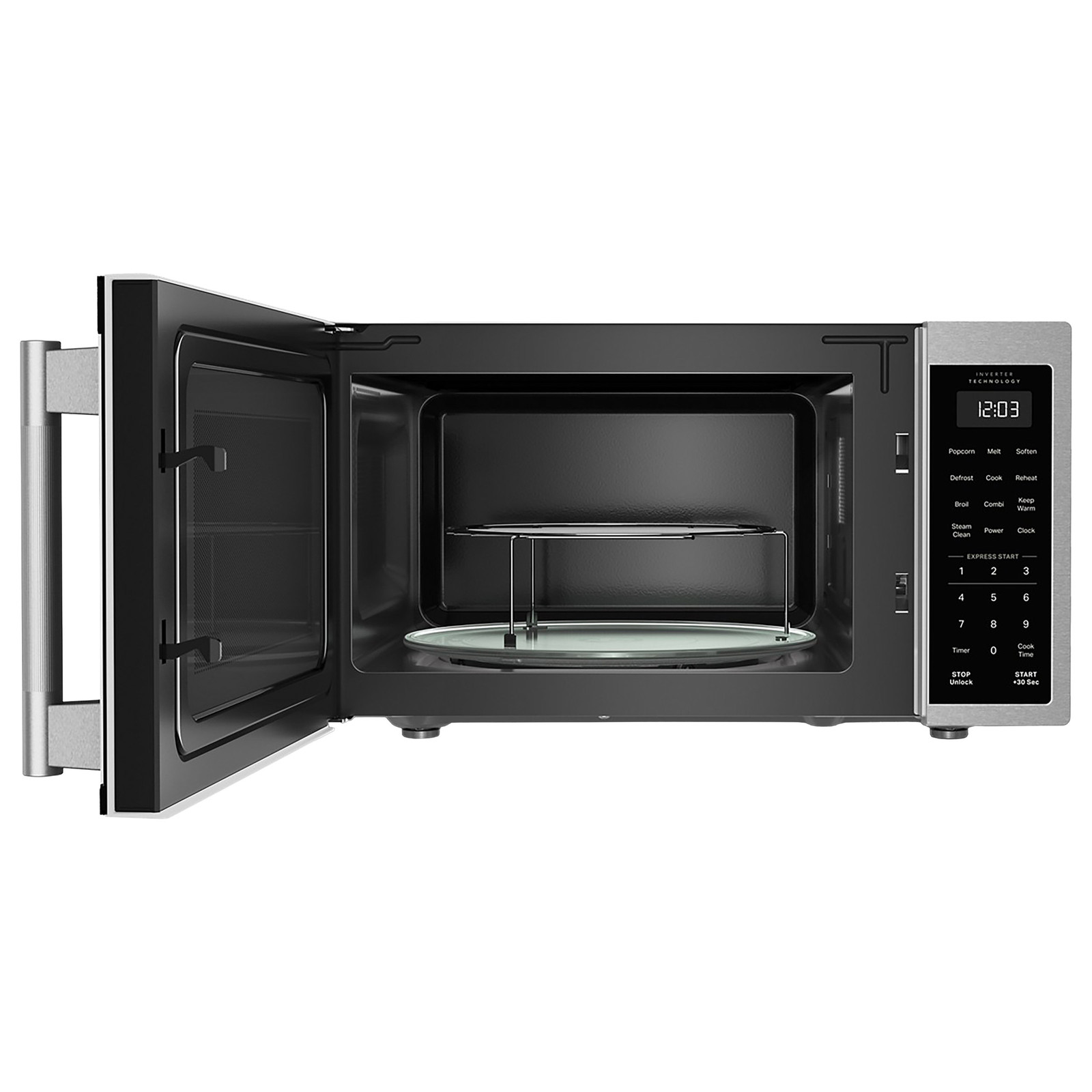 KitchenAid 1.2 cu ft Countertop Microwave Inverter Technology Stainless, NEW
