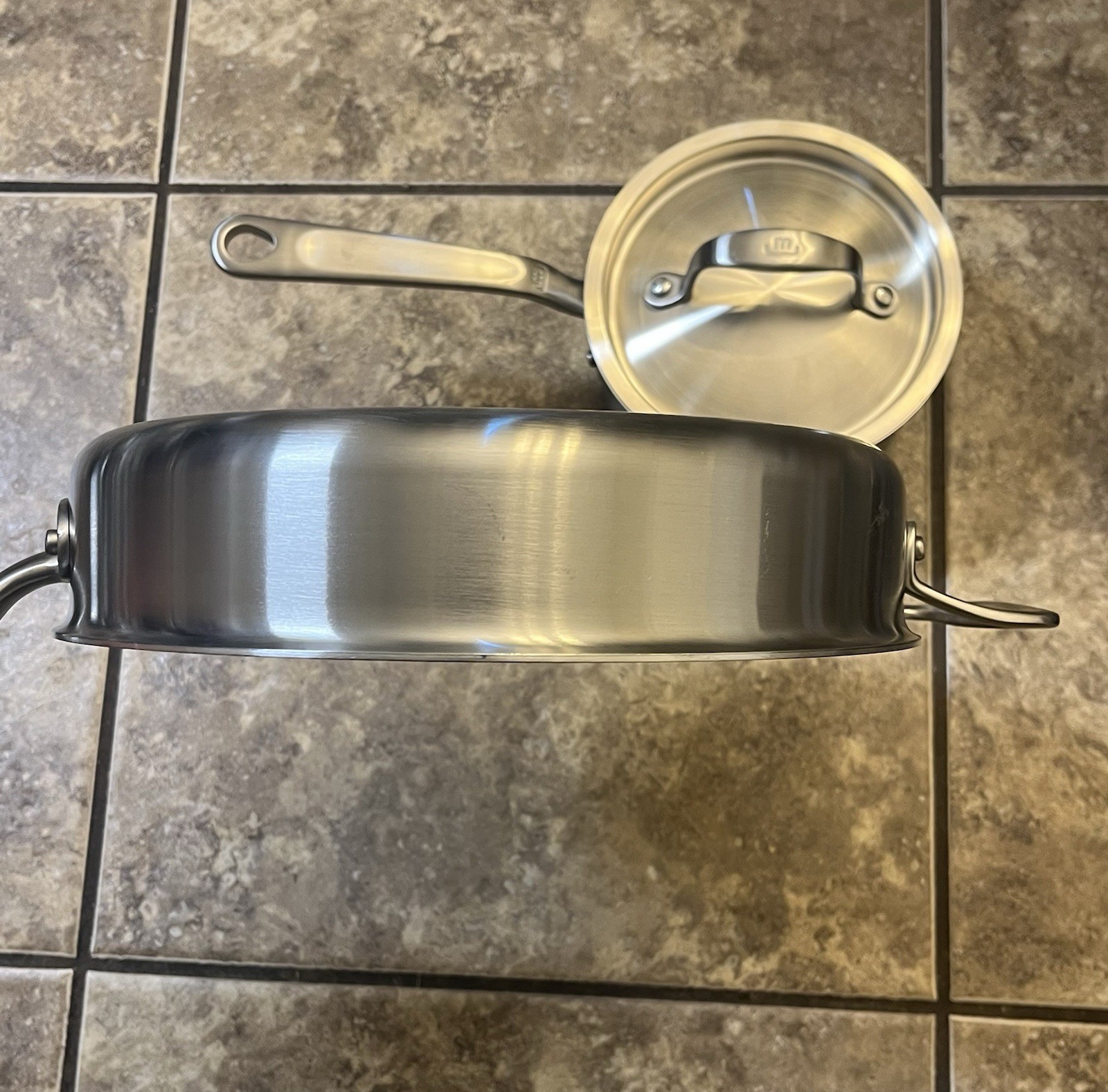 Made In Cookware Stainless 3.5 QT Saute Pan Pot & 2QT Saucepan Made-In Italy