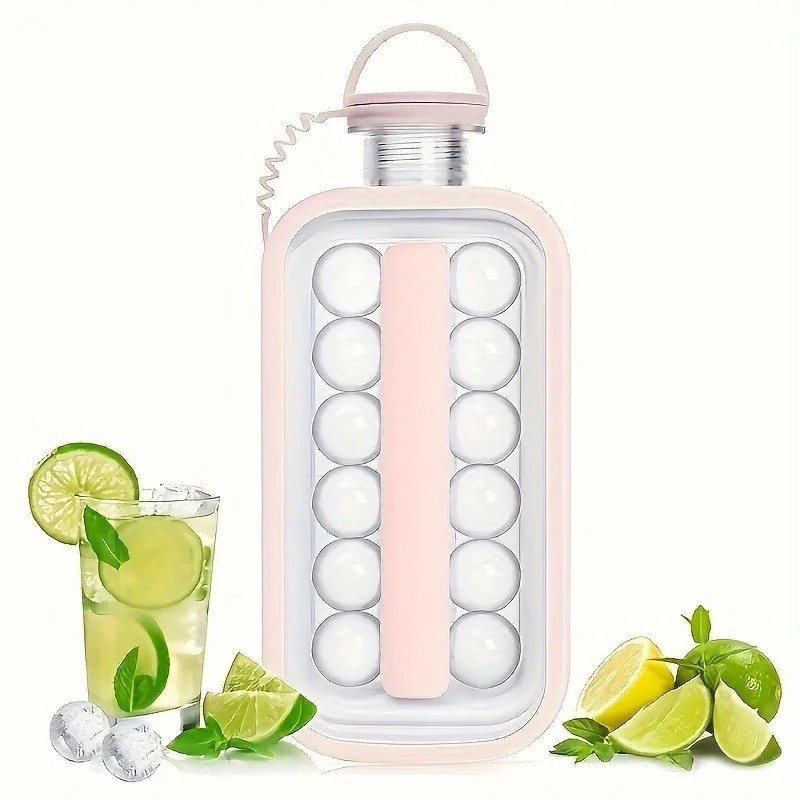 Ice Ball Bottle Mold Round Ice Cube Tray Reusable Freezer Whiskey Ice Maker