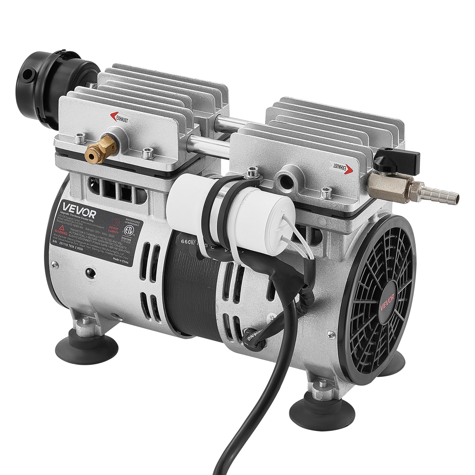 VEVOR Pond Aerator for Lake up to 3 Arces 5.2CFM 3/4HP Air Compressor 550W Motor