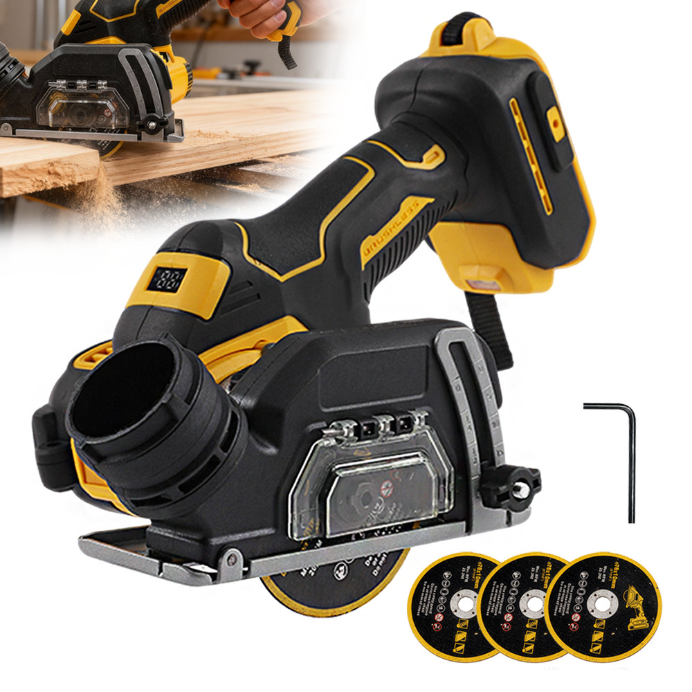 Compact 3″ Electric Circular Saw – Brushless Motor, Fits DEWALT 20V/18V
