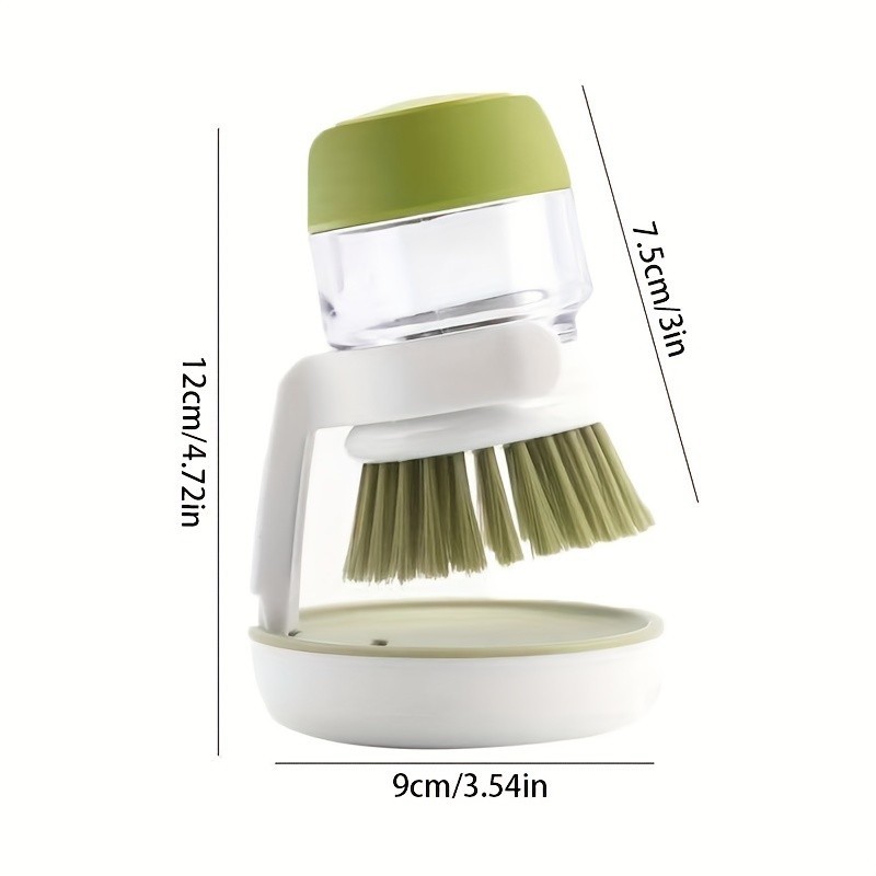Soap Dispenser with Dish Brush & Storage Bracket, Easy to Clean Kitchen Utensils